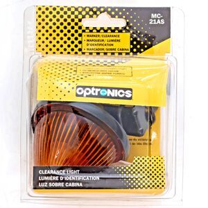 Optronics MC-21AS ~ Beehive Amber Marker Light with fixed Black Bracket/Housing